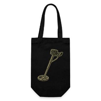 Metal Detector Treasure Hunting Adventure - Gift Bag for Bottles - black - Front