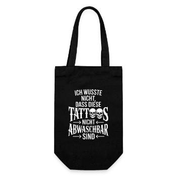 Nicht abwaschbare Tattoos Zitat - Geschenkbeutel für Flaschen - Schwarz - Vorne