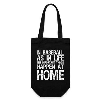 In baseball as in life the important things happen - Gift Bag for Bottles - black - Front