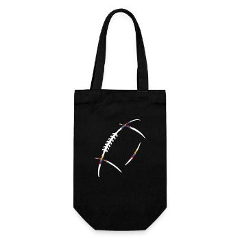 ballon de rugby éclat de couleurs  - Sac à bouteille - noir - Devant
