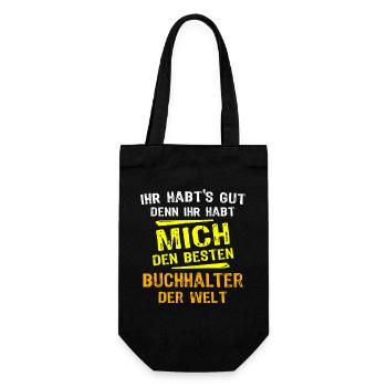 Accountant Gift - Gift Bag for Bottles - black - Front