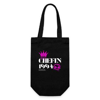 Chefin Edition 1994 Powerfrau 31 Jahre - Geschenkbeutel für Flaschen - Schwarz - Vorne
