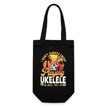 Hawaiian Ukulele Uke I Don't - Geschenkbeutel für Flaschen - Schwarz - Vorne
