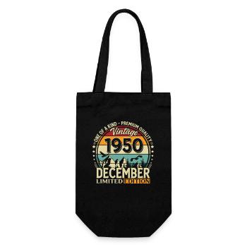 Cadeau pour le 75e anniversaire Voiture ancienne décembre 1950 - Sac à bouteille - noir - Devant