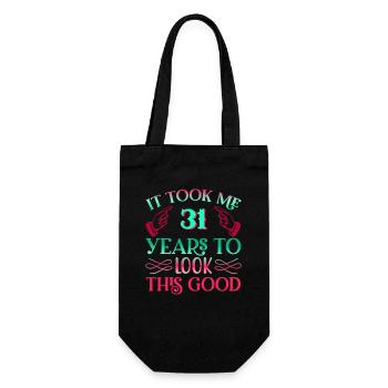 It took 31 years to look so good - Gift Bag for Bottles - black - Front