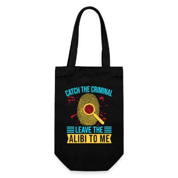 Forensic Science Major Catch The Criminal - Gift Bag for Bottles - black - Front