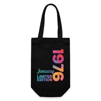 Anniversaire Janvier 1976 Né en Janvier Cadeau - Sac à bouteille - noir - Devant
