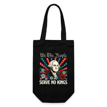 We The People Serve No Kings Democracy USA - Gift Bag for Bottles - black - Front