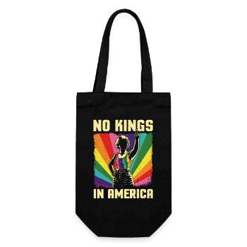 No Kings In America Patriotic LGBTQ Liberty - Gift Bag for Bottles - black - Front