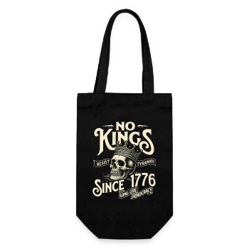 No Kings Since 1776 Resist Tyranny Democracy - Gift Bag for Bottles - black - Front