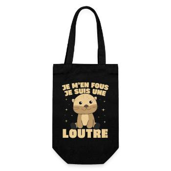 Je M'en Fous Je Suis Une Loutre Cadeau - Sac à bouteille - noir - Devant