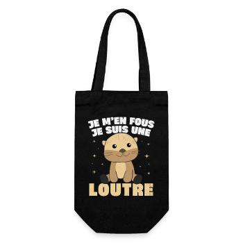 Je M'en Fous Je Suis Une Loutre Cadeau - Sac à bouteille - noir - Devant