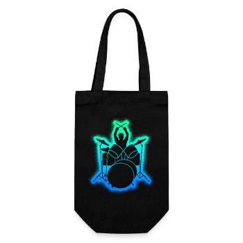Drums Drummers Kids Men's Boys Drums - Gift Bag for Bottles - black - Front