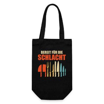 CHEF PRÊT POUR LE COMBAT Drôle - Sac à bouteille - noir - Devant