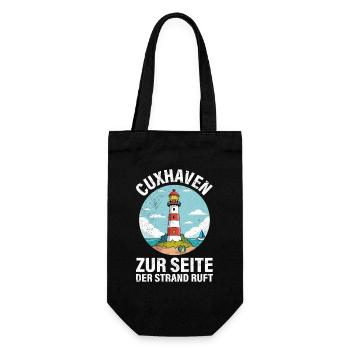 Cuxhavener TO THE PAGE THE BEACH IS CALLING Funny - Gift Bag for Bottles - black - Front