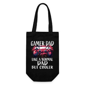 Gamer Dad – Cooler Than Normal - Gift Bag for Bottles - black - Front
