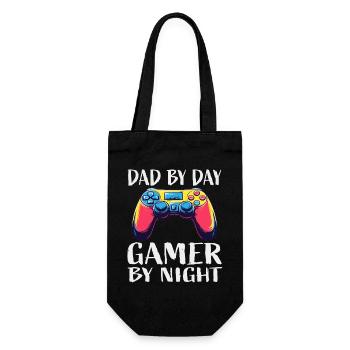 Vater Gamer Nacht Controller - Geschenkbeutel für Flaschen - Schwarz - Vorne