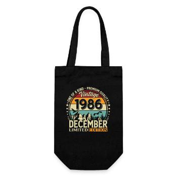39e anniversaire Millésime décembre 1986 - Sac à bouteille - noir - Devant