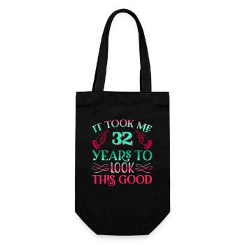 It took 32 years to look so good - Gift Bag for Bottles - black - Front