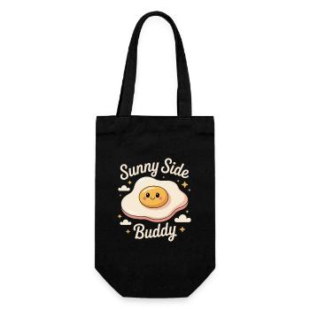 Fried Egg - Sunny Side Buddy - Gift Bag for Bottles - black - Front