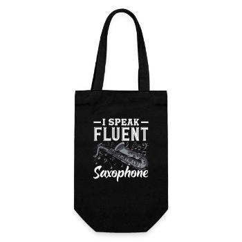 I speak fluently Sax Saxophone Saxophonist - Gift Bag for Bottles - black - Front