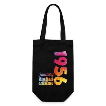 Cadeau D'anniversaire Janvier 1956 Anniversaire - Sac à bouteille - noir - Devant