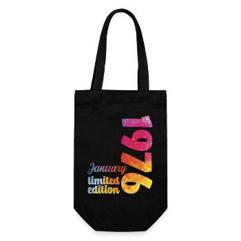 Cadeau D'anniversaire Janvier 1976 Anniversaire  - Sac à bouteille - noir - Devant