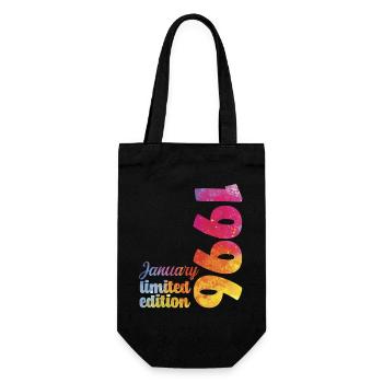 January 1996 Birthday Gift - Gift Bag for Bottles - black - Front