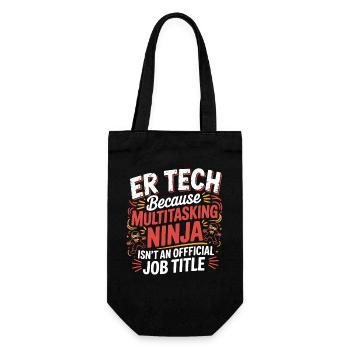 Tech Ninja: Multitasking Humor - Gift Bag for Bottles - black - Front
