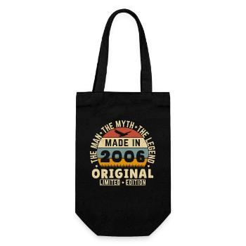 2006 Vintage Retro Birthday Gift - Gift Bag for Bottles - black - Front