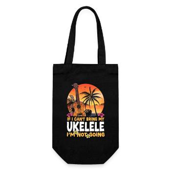 Hawaiian Ukulele Uke If I Can't - Geschenkbeutel für Flaschen - Schwarz - Vorne