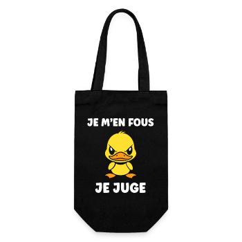 Rebel Duck I Judge - Gift Bag for Bottles - black - Front
