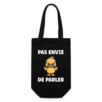 Pas envie de parler Canard - Sac à bouteille - noir - Devant