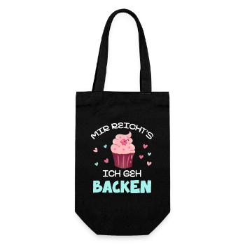I've had enough: I'm going to bake cupcake - Gift Bag for Bottles - black - Front
