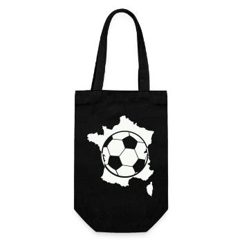 French Football Card - Gift Bag for Bottles - black - Front