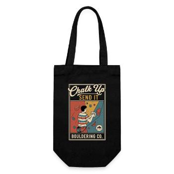 Chalk Up Send It Bouldering Co Klettern - Geschenkbeutel für Flaschen - Schwarz - Vorne