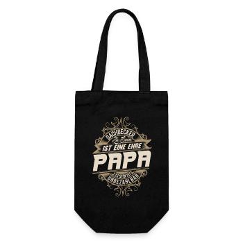 Dachdecker Papa - Geschenkbeutel für Flaschen - Schwarz - Vorne