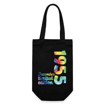 Anniversaire Décembre 1955 Cadeau Tie And Dye Tee - Sac à bouteille - noir - Devant
