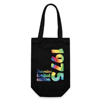 Anniversaire Décembre 1975 Cadeau Tie And Dye Tee - Sac à bouteille - noir - Devant