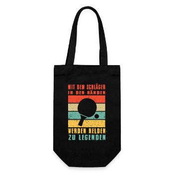 Table Tennis Players Gifts Table Tennis Outfits - Gift Bag for Bottles - black - Front