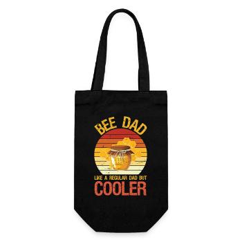 Bee Dad Honey Beekeeper Funny Beekeeping - Geschenkbeutel für Flaschen - Schwarz - Vorne