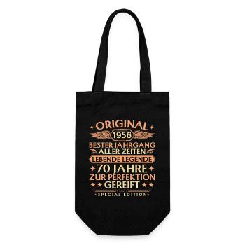 Anniversaire original de 1956 : 70 ans - Sac à bouteille - noir - Devant