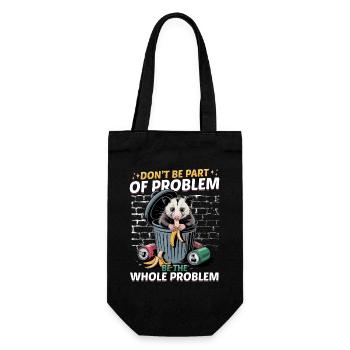 Funny Opossum - Gift Bag for Bottles - black - Front