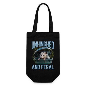 Funny Opossum - Geschenkbeutel für Flaschen - Schwarz - Vorne