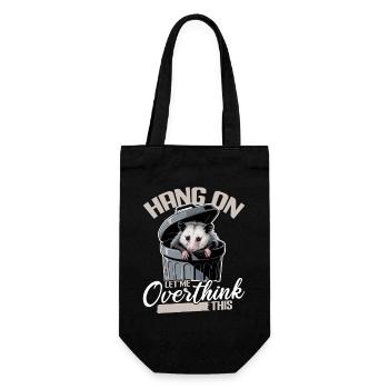 Funny Opossum - Gift Bag for Bottles - black - Front