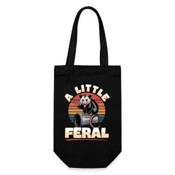 Funny Opossum - Gift Bag for Bottles - black - Front