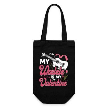 Valentines ukulélé hawaïen - Sac à bouteille - noir - Devant