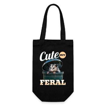 Funny Opossum - Gift Bag for Bottles - black - Front