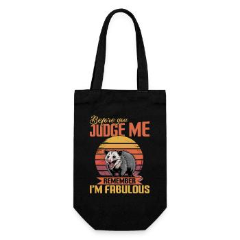 Funny Opossum - Gift Bag for Bottles - black - Front