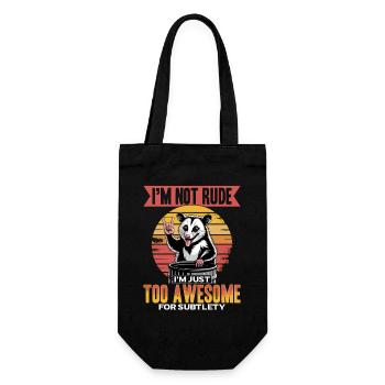 Funny Opossum - Gift Bag for Bottles - black - Front